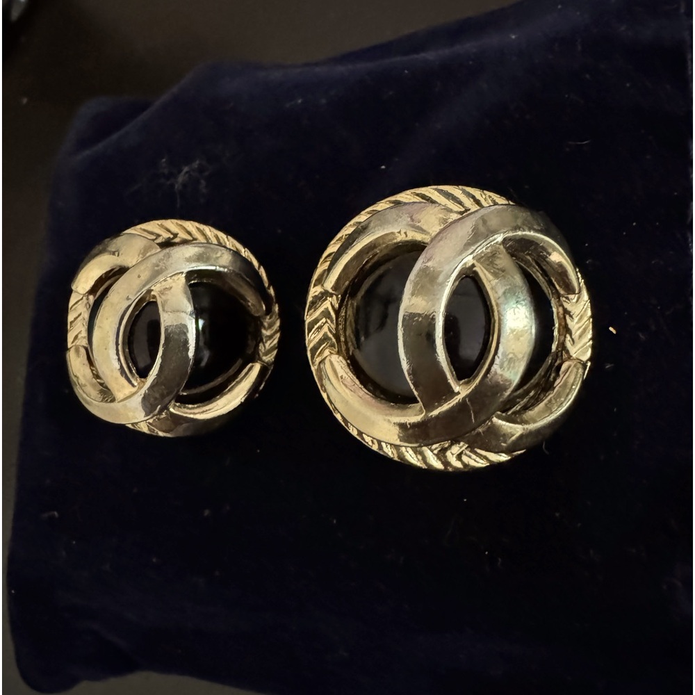 Vintage round bubble earrings gold & silver tone.